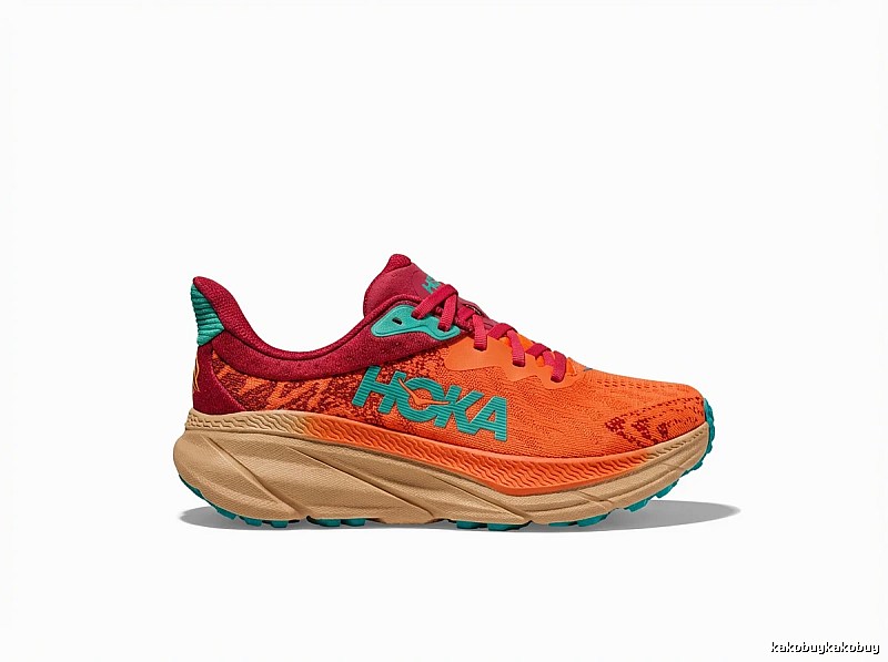HOKA Trendy Orange-Pink Athletic Shoes