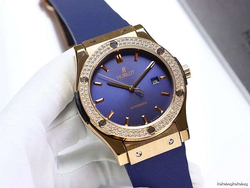 Hublot Watch with Blue Dial Watch Detail