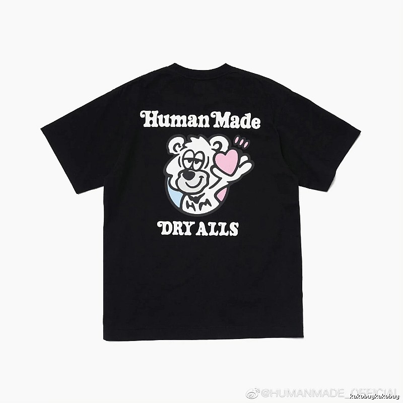 HUMAN MADE EDRYALLS Cartoon Print Black T-shirt