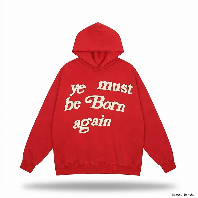 Kanye retro-style red hoodie