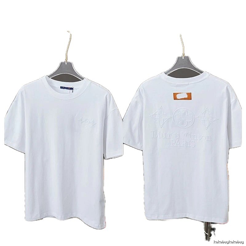 Louis Vuitton Embossed Trendy Style White T-Shirt