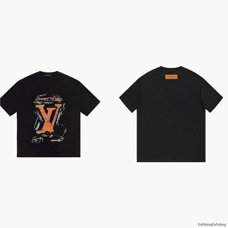 Louis Vuitton Graffiti Street Style Black Short-sleeve T-shirt