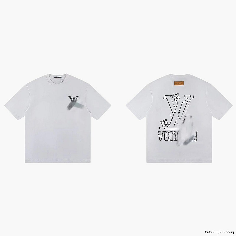 Louis Vuitton LV Printed Trendy Style White T-Shirt