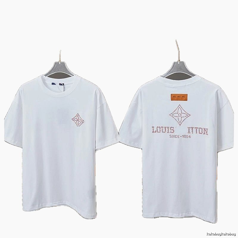 Louis Vuitton Monogram Embroidered Casual White T-Shirt