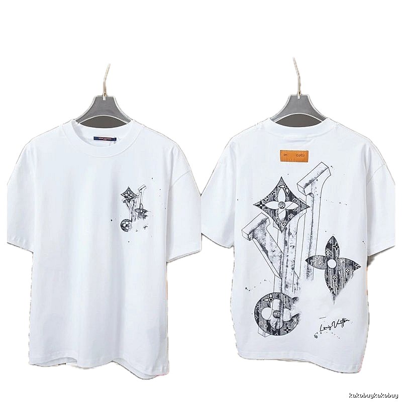 Louis Vuitton Monogram Trendy Style White Short-sleeve T-shirt