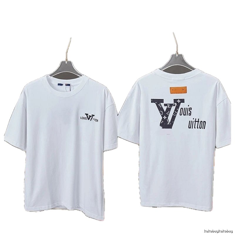 Louis Vuitton Monogram Trendy Style White T-Shirt