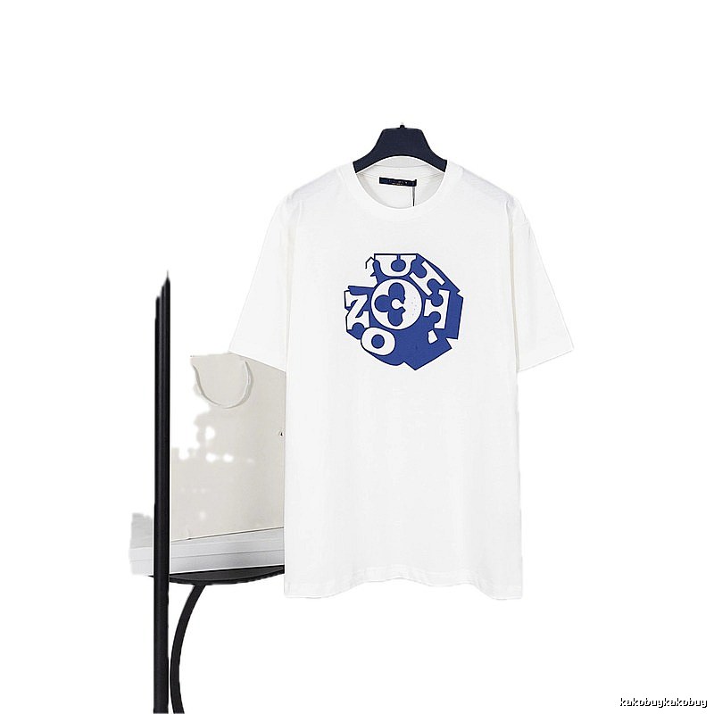 Louis Vuitton Printed Casual Style White Short-sleeve T-shirt