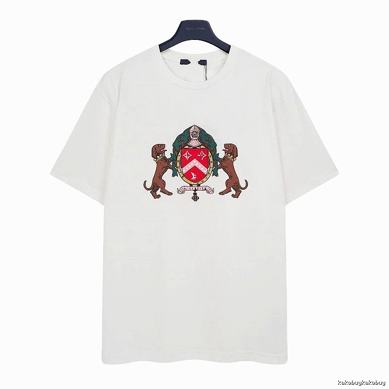 Louis Vuitton Vintage-style Badge White Short-sleeve T-shirt