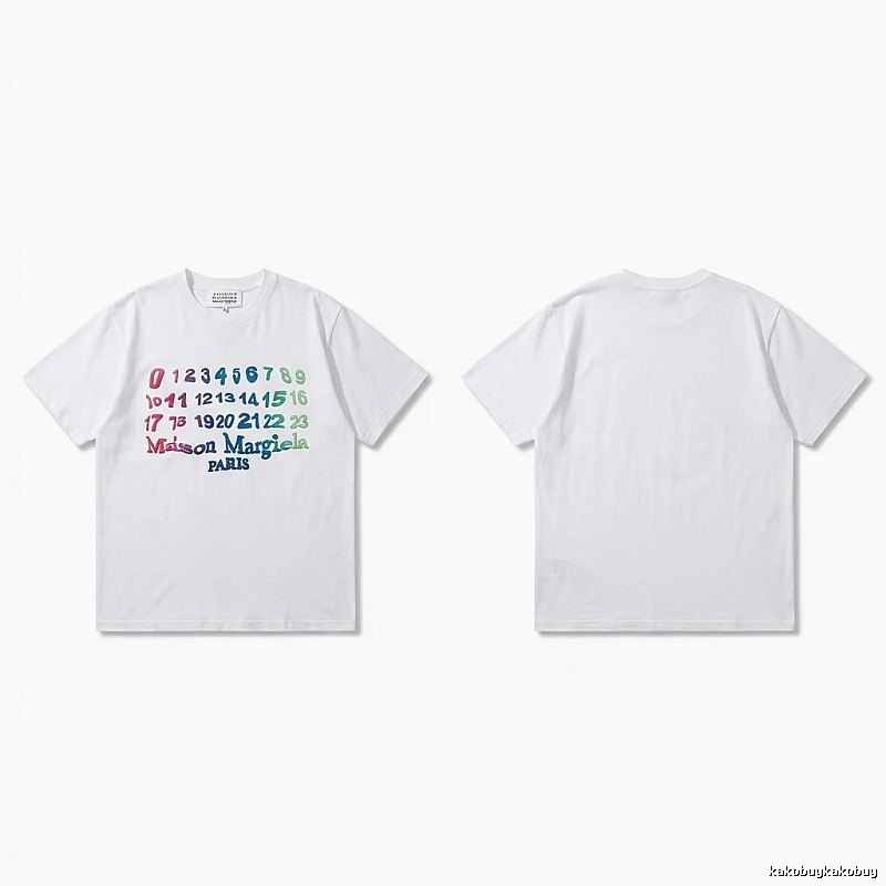 Maison Margiela digital-style white T-shirt