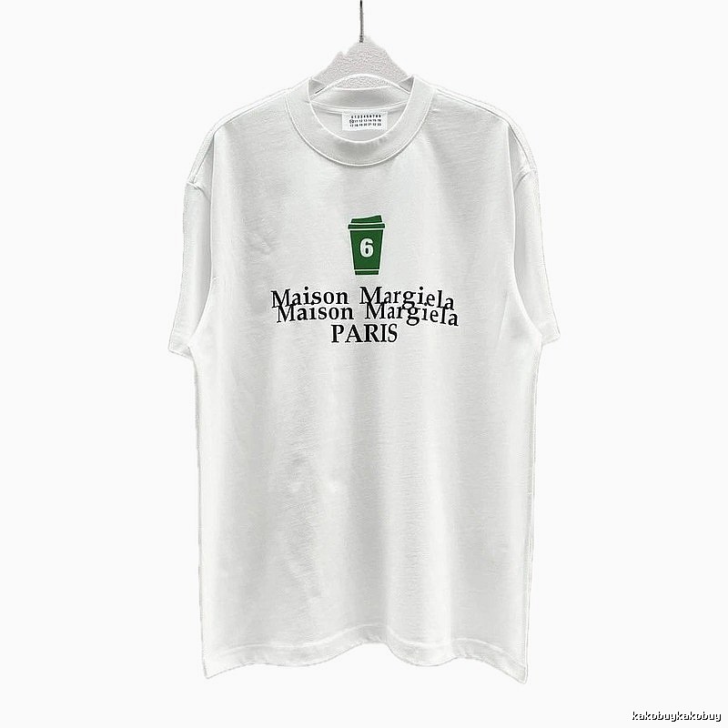 Maison Margiela No.6 Printed Casual White T-Shirt