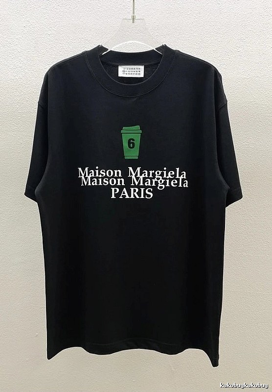 Maison Margiela No.6 Printed Street Style Black T-Shirt
