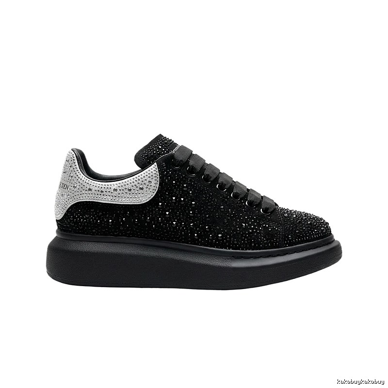 McQueen Thick-soled Trendy and Cool Black Shoes