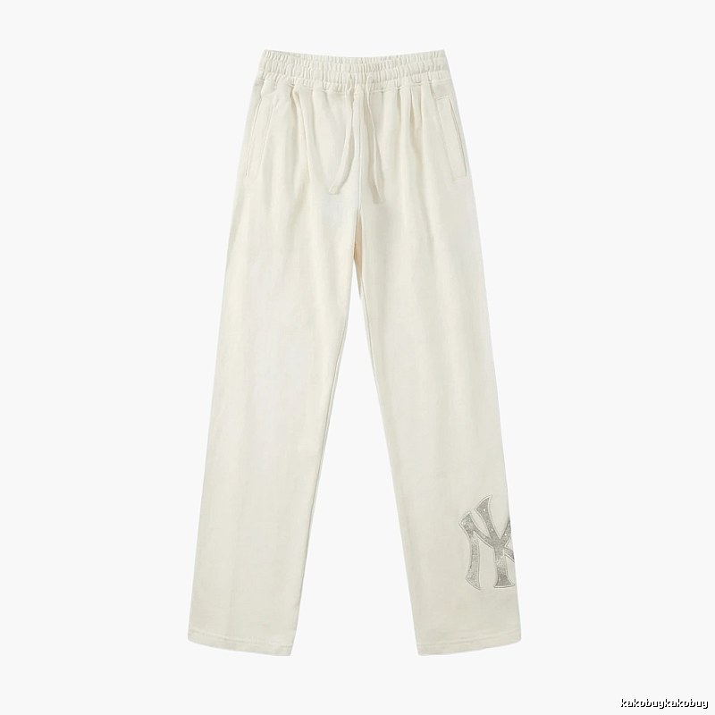 MLB casual style white long trousers