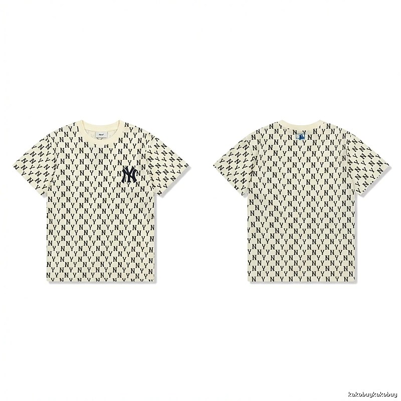 MLB full-print trendy style white T-shirt