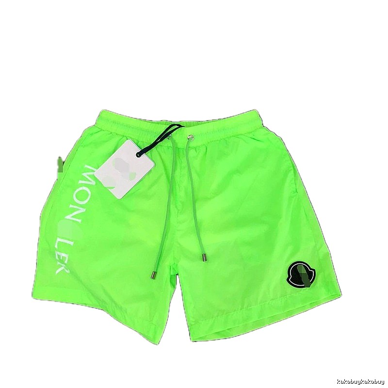 Moncler Beach Collection Casual Style Fluorescent Green Shorts