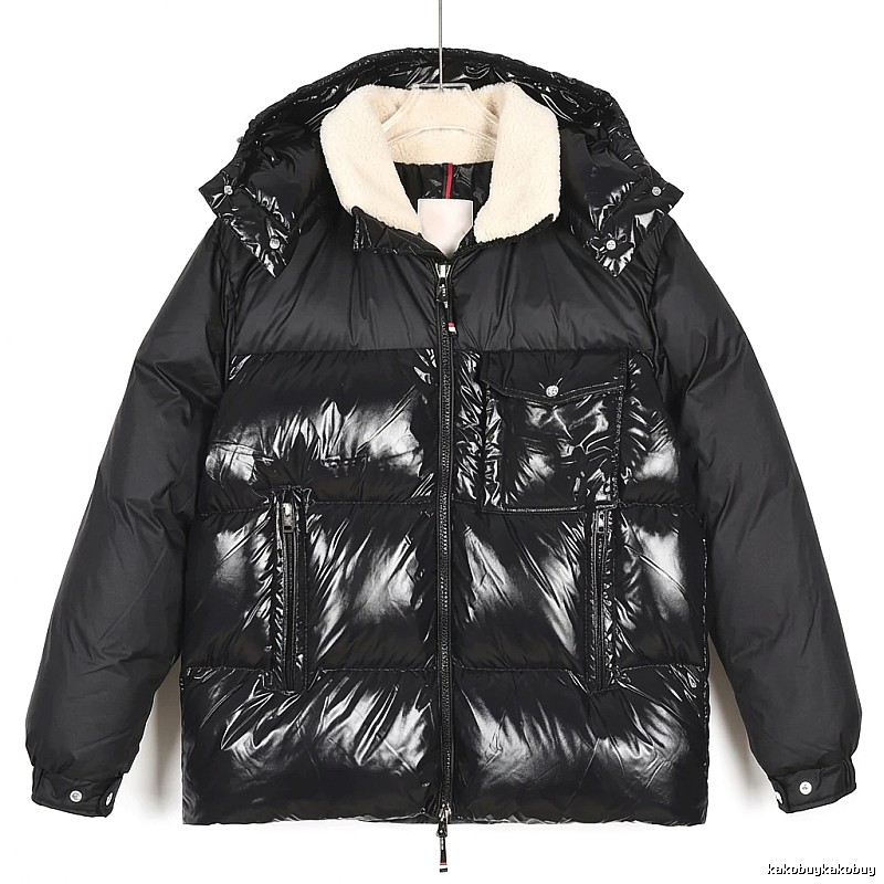 Moncler Glossy and Trendy Black Down Jacket