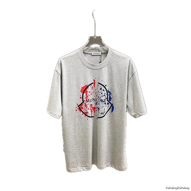 Moncler graffiti-style grey T-shirt