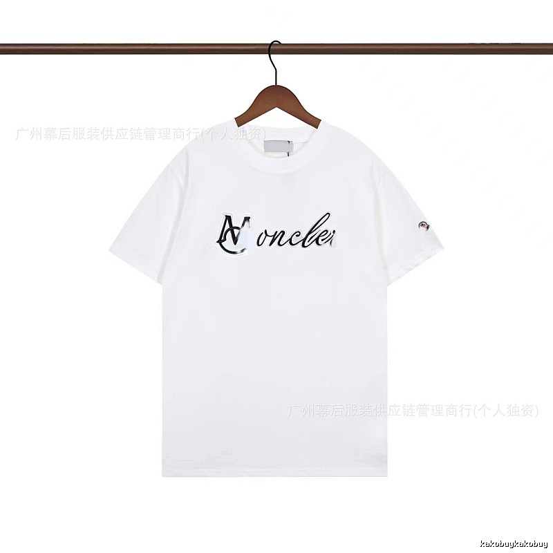 Moncler Letter Print Casual White T-Shirt