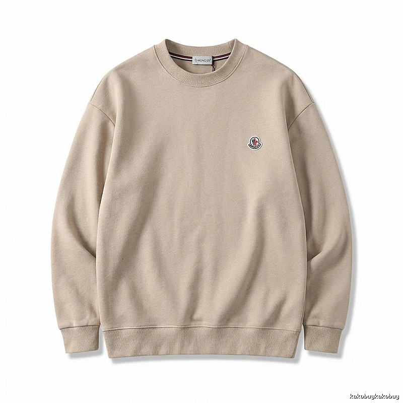 Moncler minimalist style beige sweatshirt