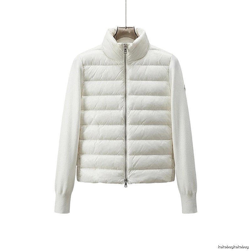 Moncler short stylish white down jacket