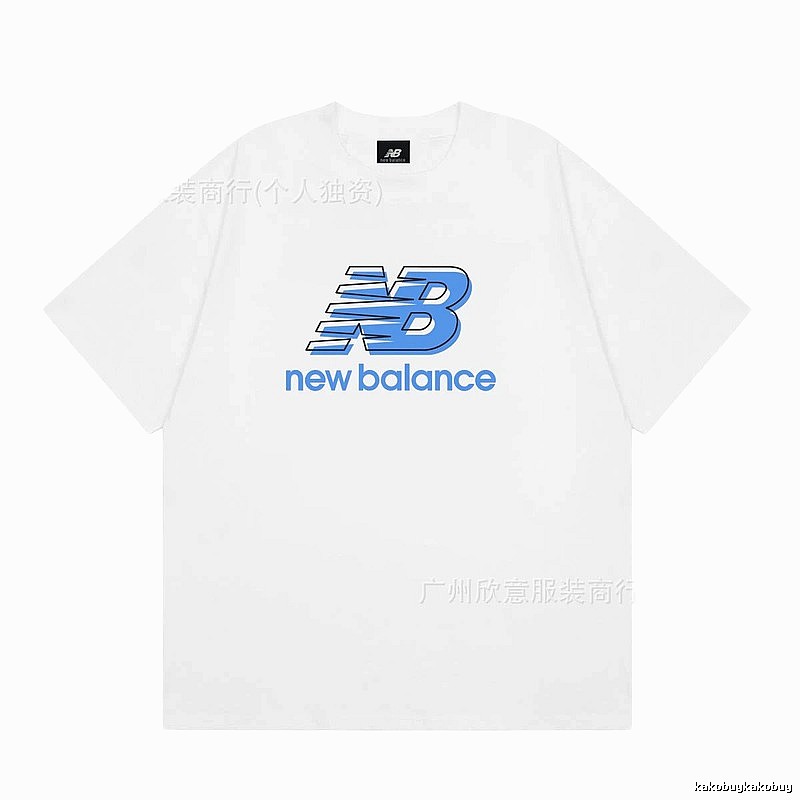 New Balance Casual Printed White Short-sleeve T-shirt