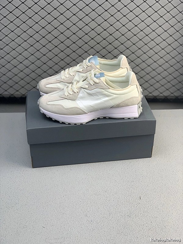 New Balance Cream Retro Runners, Mesh and Overlay Mix