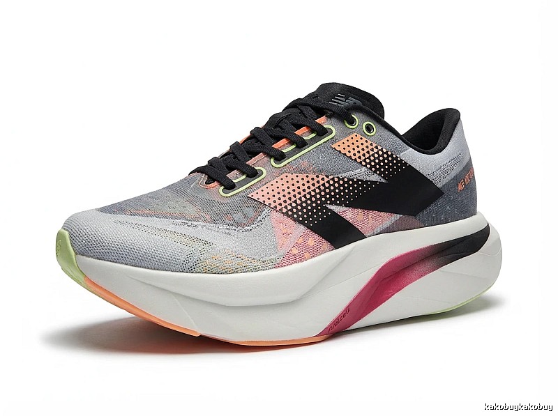 New Balance retro-style gray-pink sports shoes