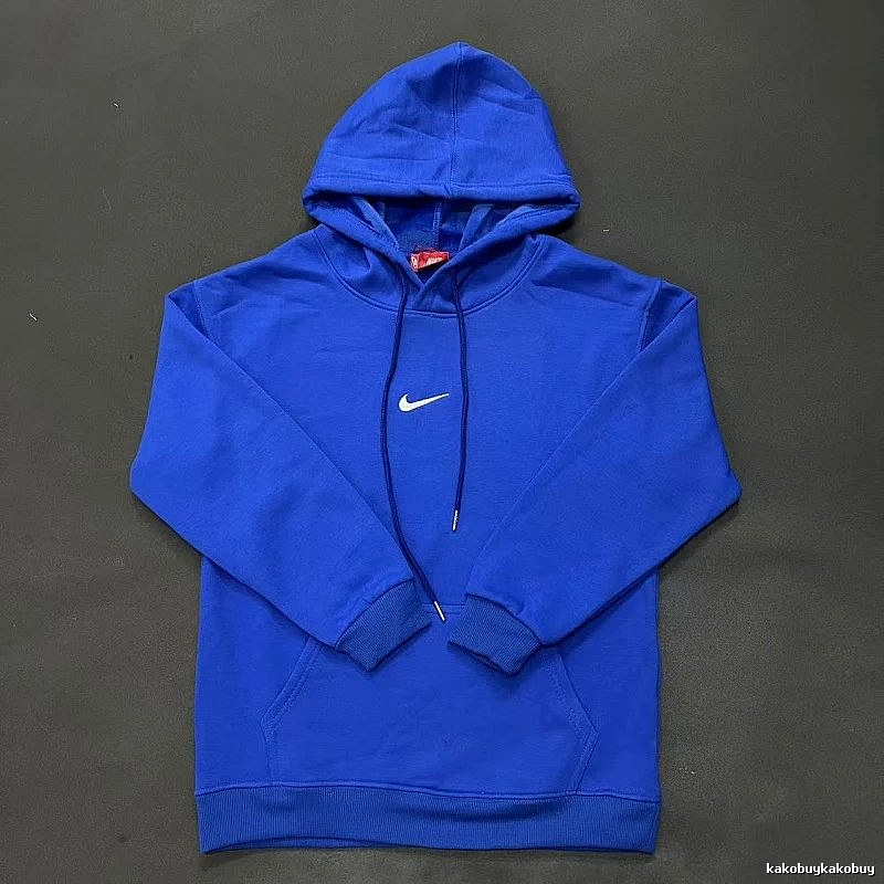 Nike Small Chest-Logo Detail Small-Logo Detail Blue Zip Hoodie Airport Outfit Swoosh
