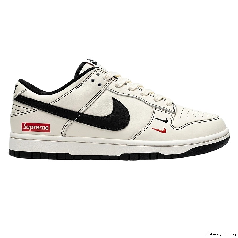 Nike Supreme Black and White Minimalist Style Sneakers