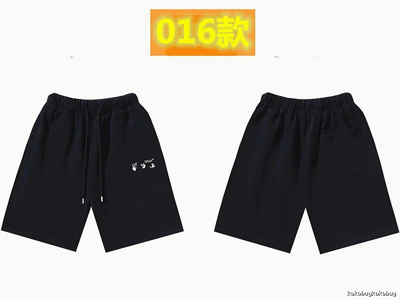 Off-White 016 Style Black Trendy and Cool Shorts