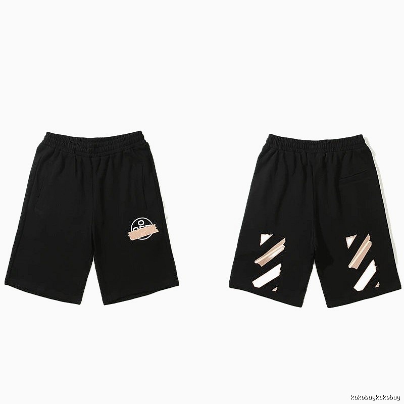 Off-White 103 Style Trendy Cool Black Shorts