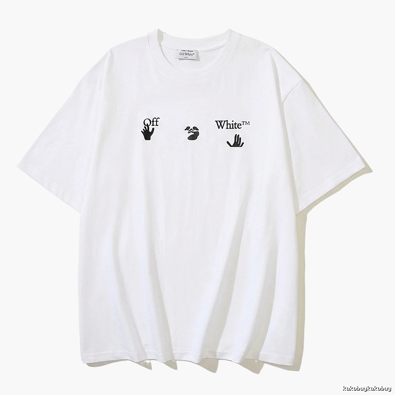 Off-White Gesture Print Style White T-shirt