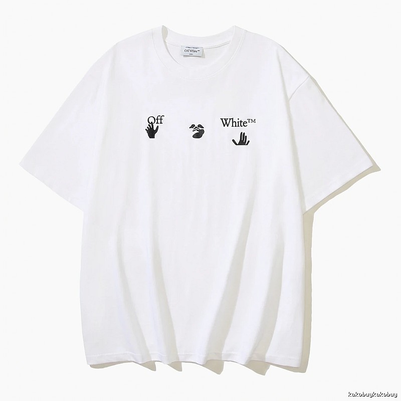 Off-White minimalist style white T-shirt