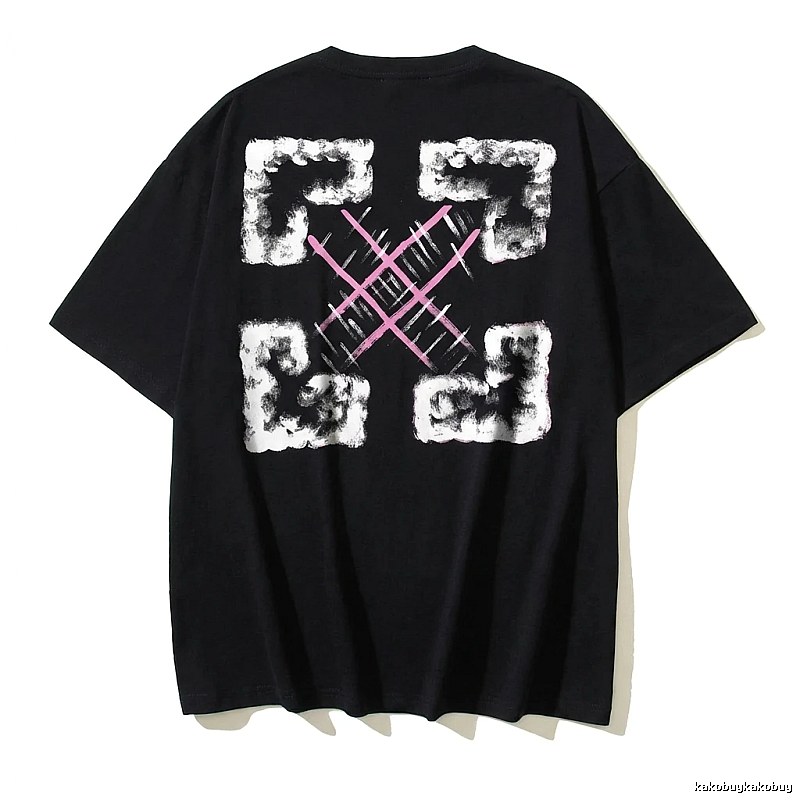 Off-White Trendy Style Black T-shirt