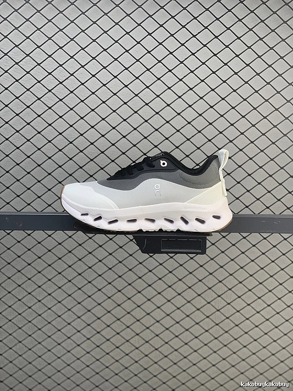 On White and Black Cloud Runners with Mixed Panel Finish