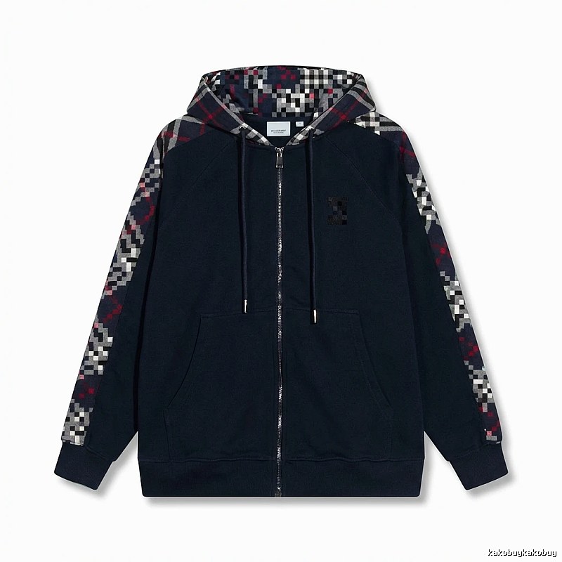 Other checkered patchwork style hoodie