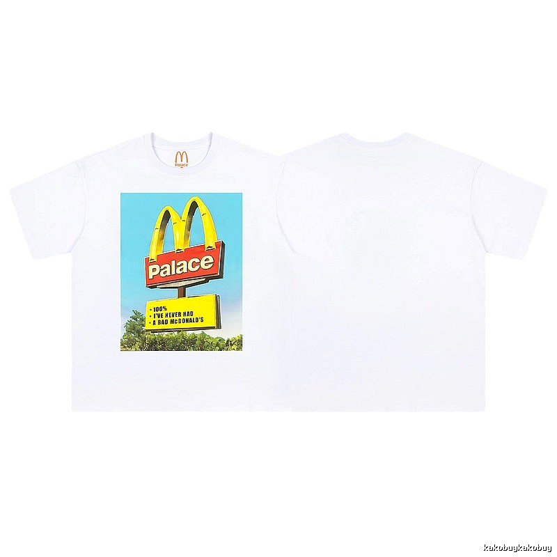 Palace x McDonald's Co-branded Street Style White T-Shirt