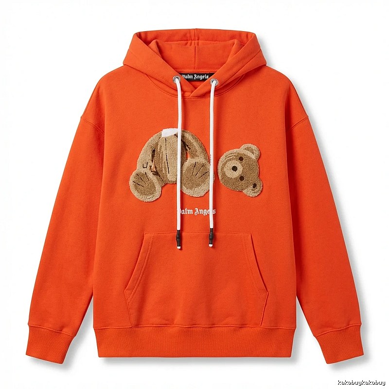 Palm Angels Bear Trend Brand Orange Sweatshirt
