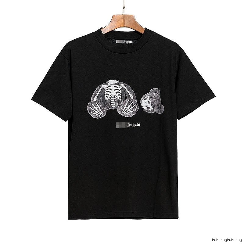 Palm Angels Easy Match Bear graphic T-shirt White Colorful Bear for Everyday Use