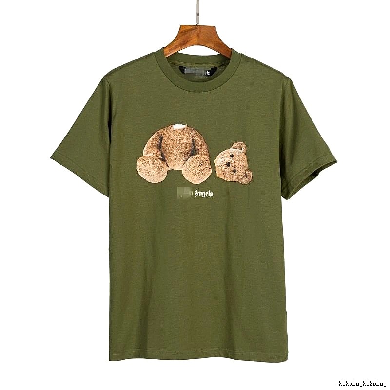Palm Angels Relaxed Bear graphic T-shirt White Colorful Bear with Versatile Design