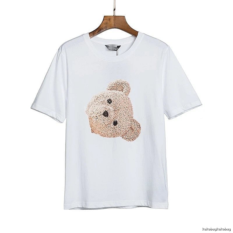 Palm Angels Resort Bear graphic T-shirt White Colorful Bear with Premium Look
