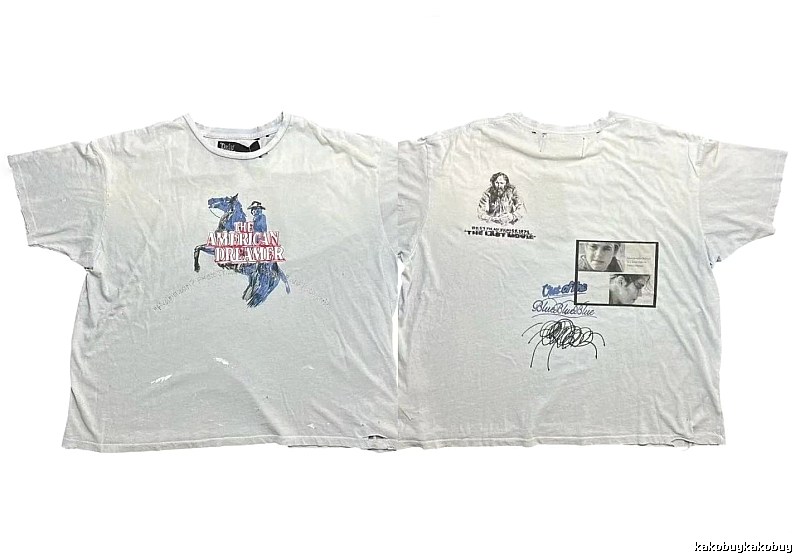 Paly Hollywood American Print Retro White T-shirt