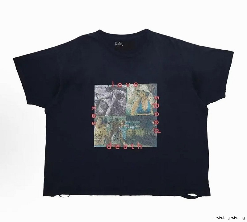 Paly Hollywood Collage Vintage Black T-Shirt