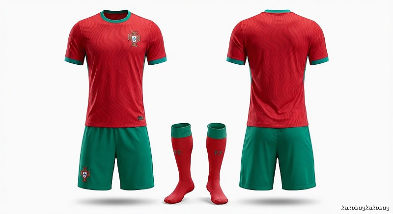 Portugal team's home jersey for the 26th - 27th season (red)