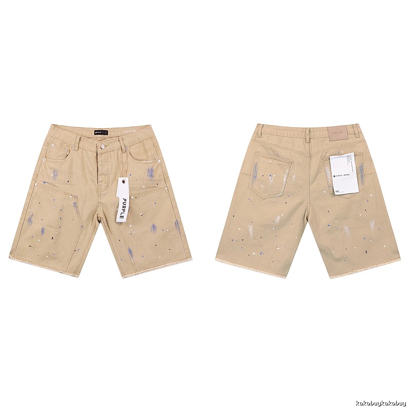 PurpleGodspeed Ink-splashing Style Khaki Shorts