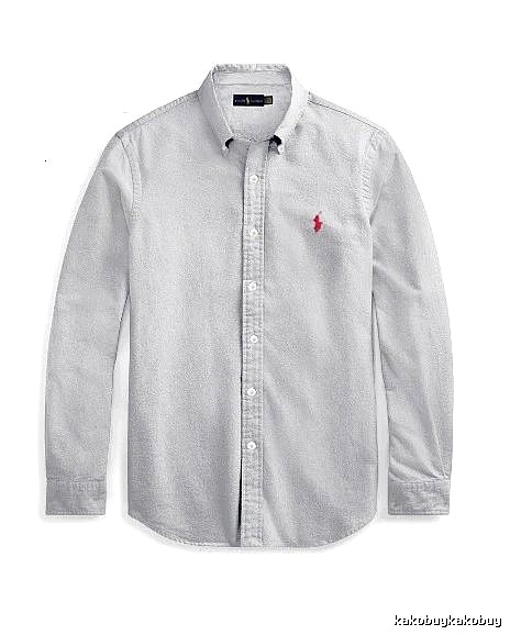 Ralph Lauren Gray Button-Down Shirt Streetwear Look