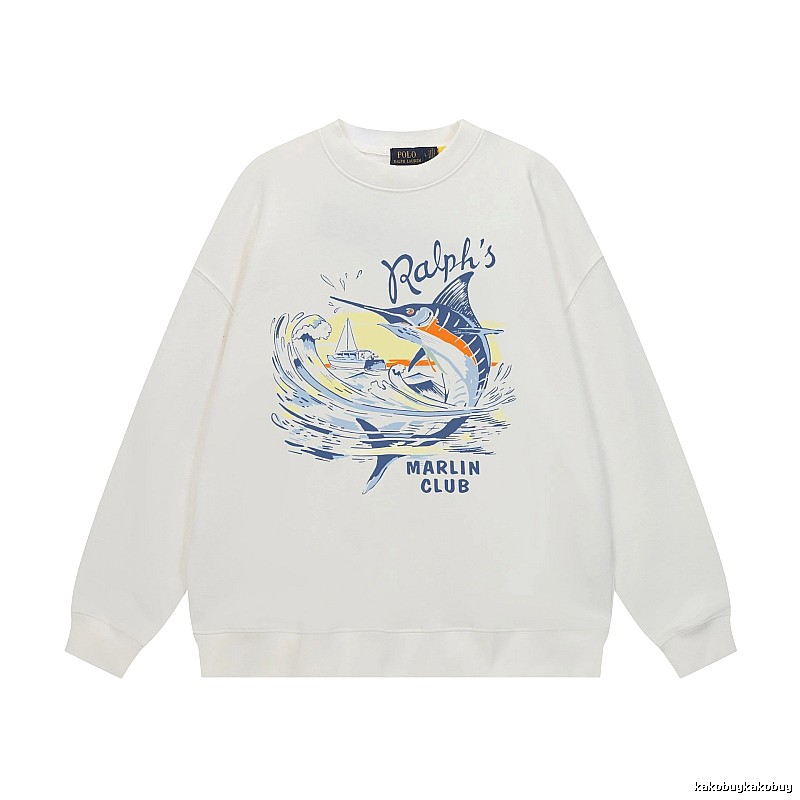 Ralph Lauren Marin Club White Sweatshirt