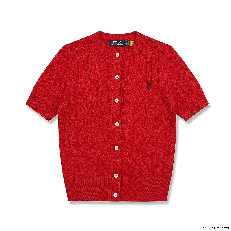 Ralph Lauren Polo red knitted cardigan