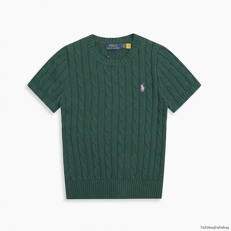 Ralph Lauren Polo Series Retro Style Dark Green Knitted Sweater