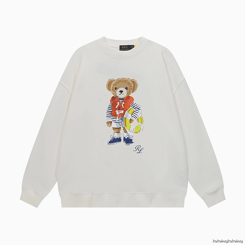 Ralph Lauren white sweatshirt with bear print